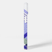 Blue Gray Tartan Pläd Fabric Case-Mate iPhone Hülle (Rückseite / Rechts)