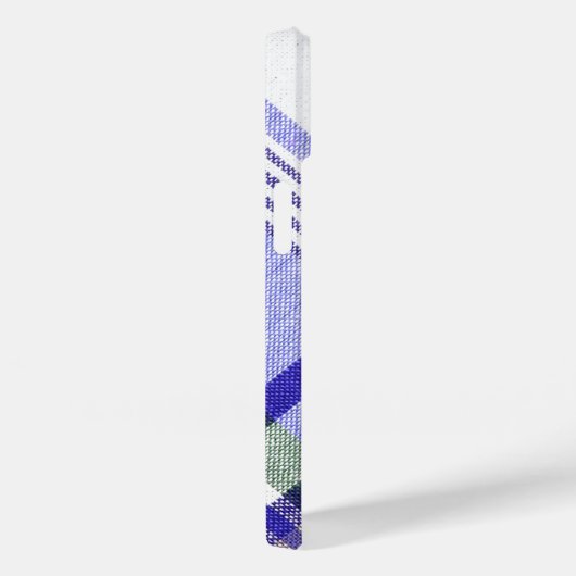 Blue Gray Tartan Pläd Fabric Case-Mate iPhone Hülle (Rückseite / Rechts)