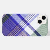 Blue Gray Tartan Pläd Fabric Case-Mate iPhone Hülle (Rückseite (Horizontal))
