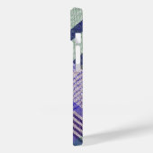 Blue Gray Tartan Pläd Fabric Case-Mate iPhone Hülle (Rückseite / Links)