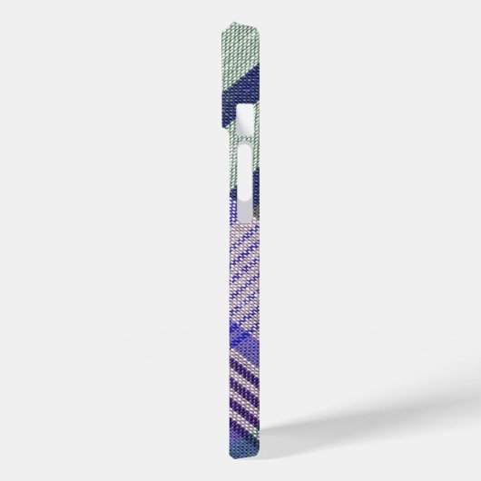 Blue Gray Tartan Pläd Fabric Case-Mate iPhone Hülle (Rückseite / Links)