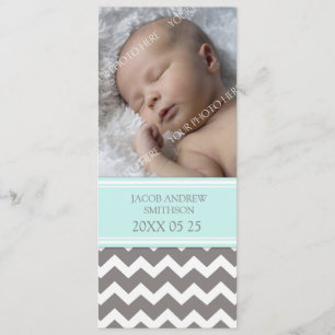 Blue Gray Template New Baby Birth Ankündigung