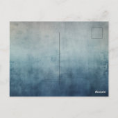 Blue Gray Texture Butterfly Postkarte (Rückseite)