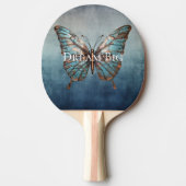 Blue Gray Texture Butterfly Tischtennis Schläger (Vorderseite)