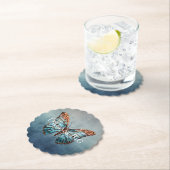 Blue Gray Texture Butterfly Untersetzer (Vor Ort)