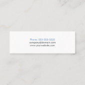 Blue Gray Textured Consultant Business Card Mini Visitenkarte (Rückseite)