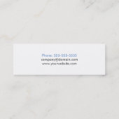 Blue Gray Textured Consultant Business Card Mini Visitenkarte (Rückseite)