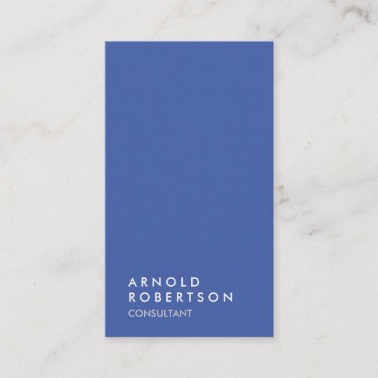Blue Gray Trendy Modern Minimalistisch einfach Visitenkarte (Vorderseite)