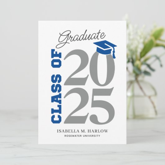 Blue Gray University Uni-Abschluß Ankündigung (Stehend Vorderseite)