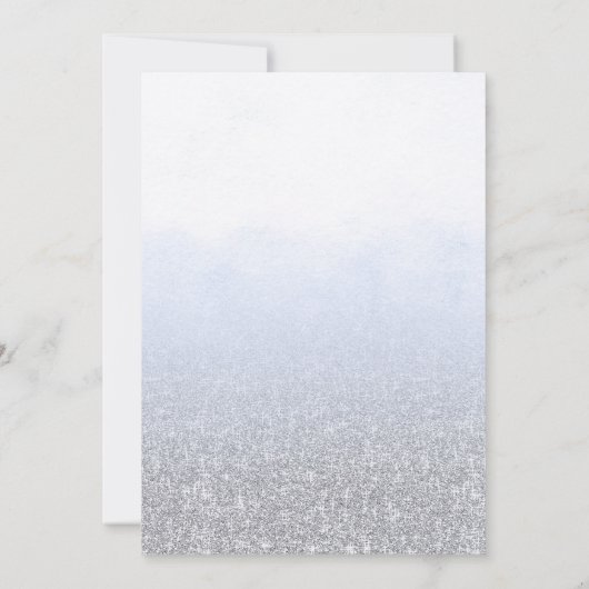 Blue Gray Watercolor Baby Dusche Einladung (Rückseite)