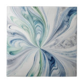 Blue Gray Waves 4 Keramiken Tile Fliese (Vorderseite)
