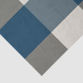 Blue Gray White Buffalo Karo Seidenpapier (Detail)