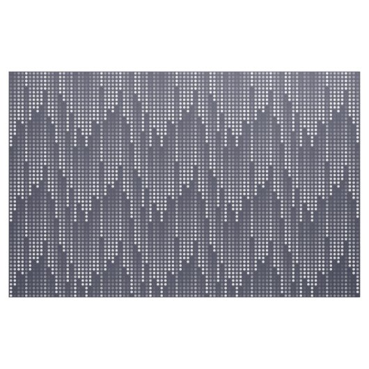 Blue-Gray White Polka Dots Matrix Gemustert Stoff (Yard (91,4 cm))