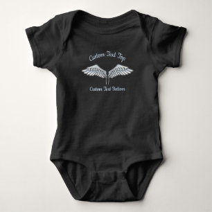 Blue-Gray Wings Baby Bodysuit Strampler