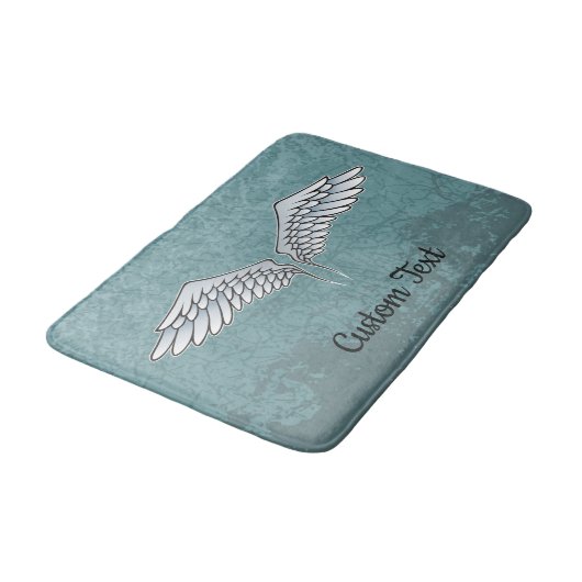 Blue-Gray Wings Bath Mat Badematte (Schrägansicht)