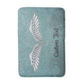 Blue-Gray Wings Bath Mat Badematte (Vorderseite Vertikal)