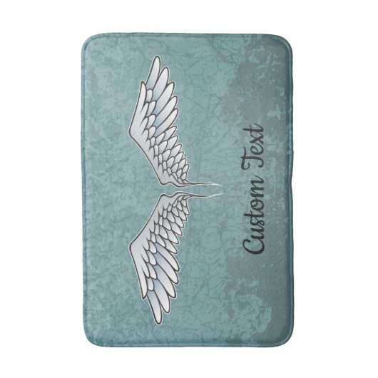 Blue-Gray Wings Bath Mat Badematte (Vorderseite Vertikal)