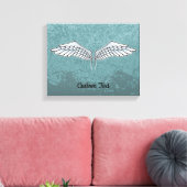 Blue-Gray Wings Canvas Print Leinwanddruck (Insitu (Wohnzimmer))