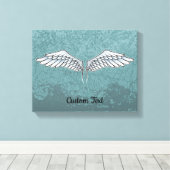 Blue-Gray Wings Canvas Print Leinwanddruck (Insitu (Holzboden))