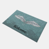 Blue-Gray Wings Doormat Fußmatte (Schrägansicht)