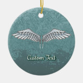 Blue-Gray Wings Keramik Ornament (Vorne)