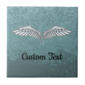 Blue-Gray Wings Keramik Tile Fliese (Vorderseite)