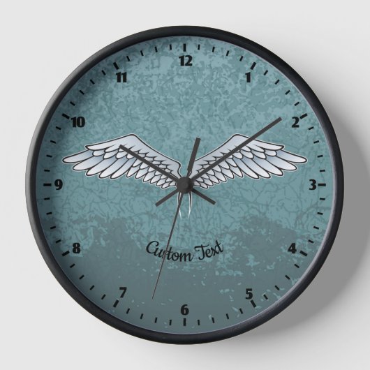 Blue-Gray Wings Large Clock Uhr (Vorderseite)