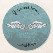 Blue-Gray Wings Round Paper Untersetzer (Vorderseite)
