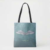 Blue-Gray Wings Tote Bag Tasche (Vorderseite)