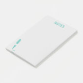 Blue & Gray Writer Tinte Pen Notepad Post-it Klebezettel (angewinkelt)