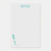 Blue & Gray Writer Tinte Pen Notepad Post-it Klebezettel (Vorderseite)