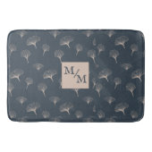 Blue Gray Wrotish Iron Gingko Badematte (Vorderseite)