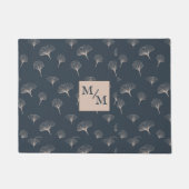 Blue Gray Wrotish Iron Gingko Fußmatte (Vorderseite)