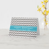 Blue Gray Zickzack Business von Group Birthday Karte (Gelbe Blume)