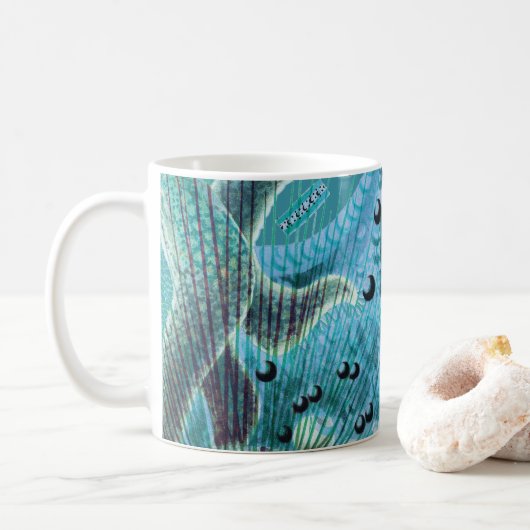 Blue Great Barrier Reef Echinodermie | VINTAG Kaffeetasse (Mit Donut)