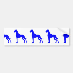 Blue Great Dane Autoaufkleber