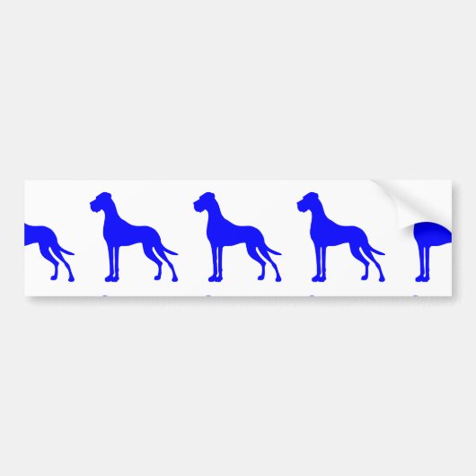 Blue Great Dane Autoaufkleber (Vorne)