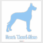 Blue Great Dane Dog Car Decal, Vinyl Sticker (Blatt)