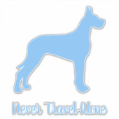 Blue Great Dane Dog Car Decal, Vinyl Sticker (Vorderseite)