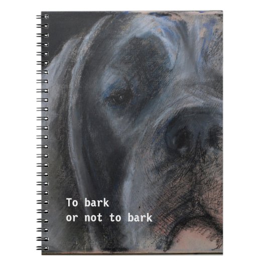 Blue Great Dane Face Notizblock (Vorderseite)