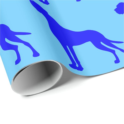Blue Great Dane Geschenkpapier (Rolleneckpunkt)
