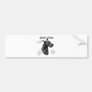 Blue Great Dane History Design Autoaufkleber