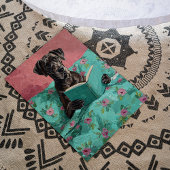 Blue Great Dane Hund lesen ein Buchposter drucken Poster