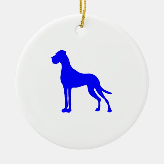 Blue Great Dane Keramikornament (Vorne)