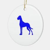 Blue Great Dane Keramikornament (Links)