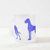 Blue Great Dane Mattglastasse (Vorderseite Links)