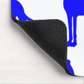 Blue Great Dane Mousepad (Ecke)