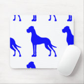 Blue Great Dane Mousepad (Mit Mouse)
