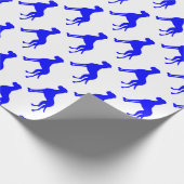 Blue Great Dane Pattern Geschenkpapier (Ecke)