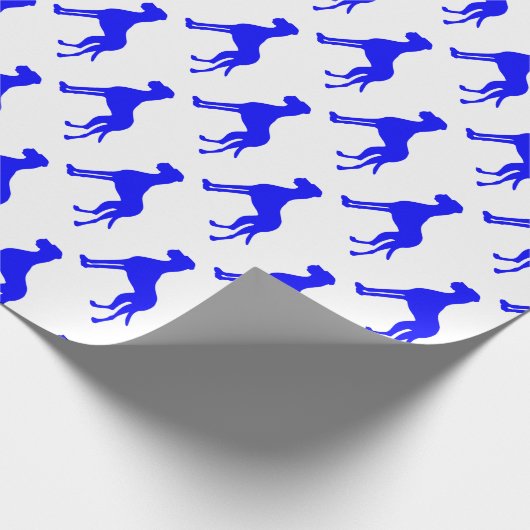 Blue Great Dane Pattern Geschenkpapier (Ecke)